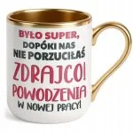 Kubek Premium Złoty Pożeganie Odejście z Pracy Dla Koleżanki Prezent