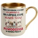 Kubek Premium Złoty Ecru Pożeganie Odejście z Pracy Prezent Upominek