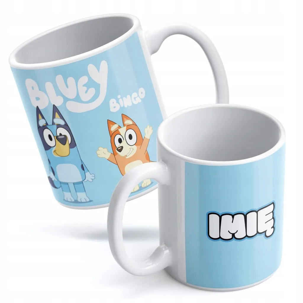 Kubek Bluey Personalizowany z Imieniem Prezent Dla Dziecka