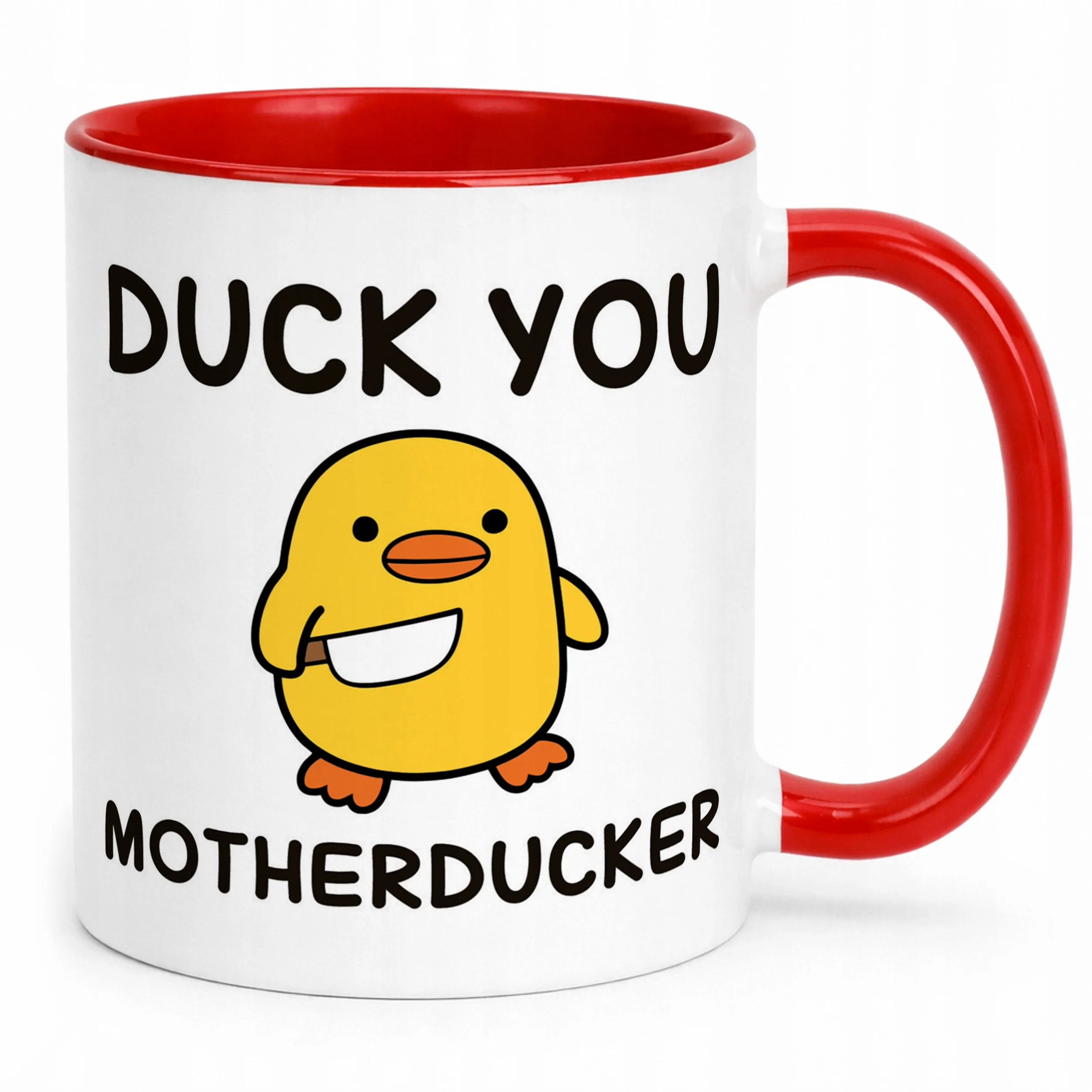 Kubek Czerwony Duck You Śmieszny Zabawny Prezent