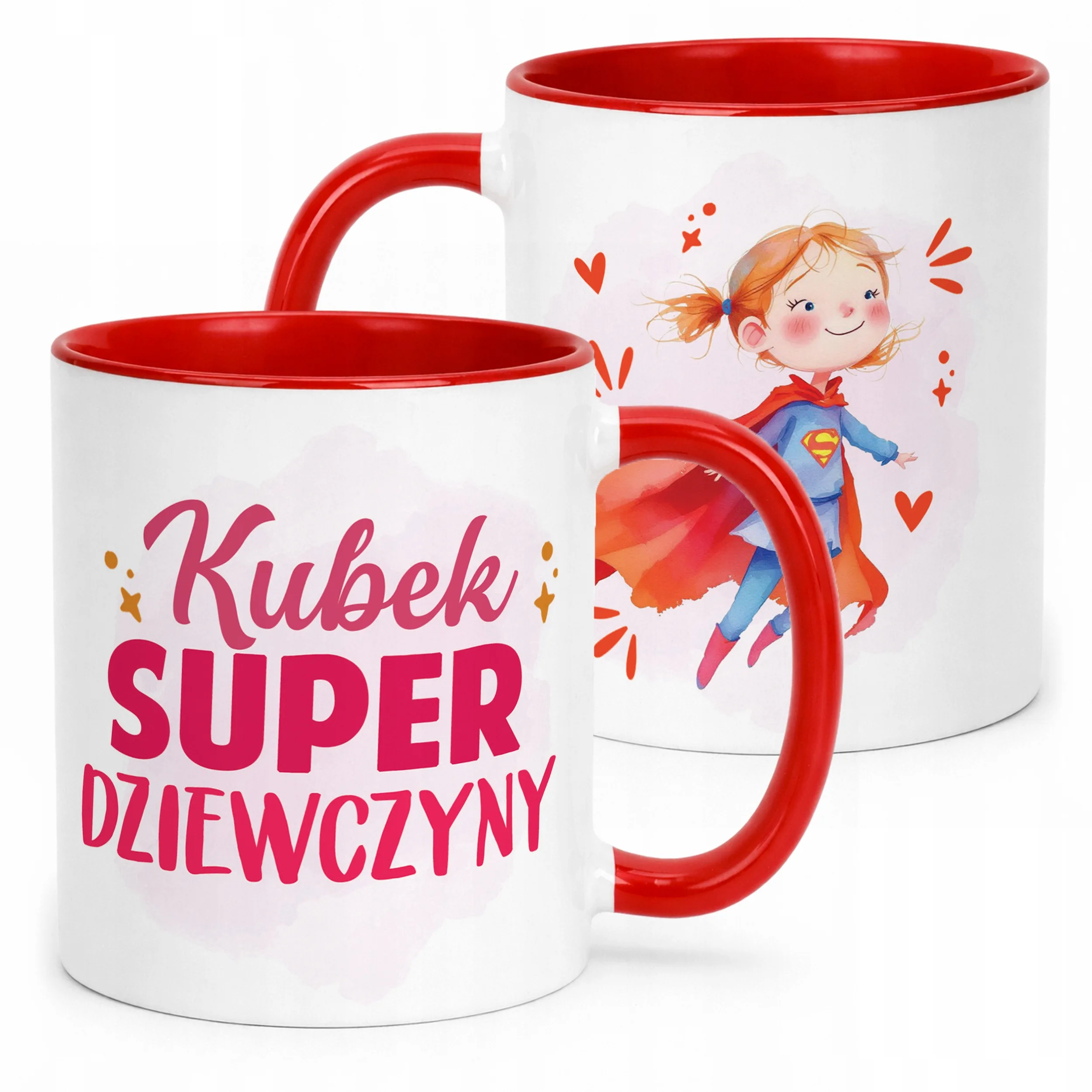 Kubek Czerwony Dzień Kobiet Dla Dziewczynki Dla Niej Prezent Upominek