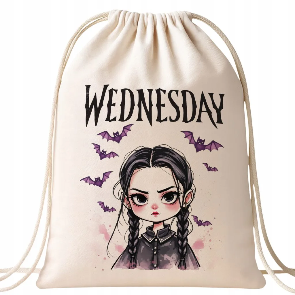 Plecak bawełniana Nevermore Wednesday Dla Fanów Serialu Prezent