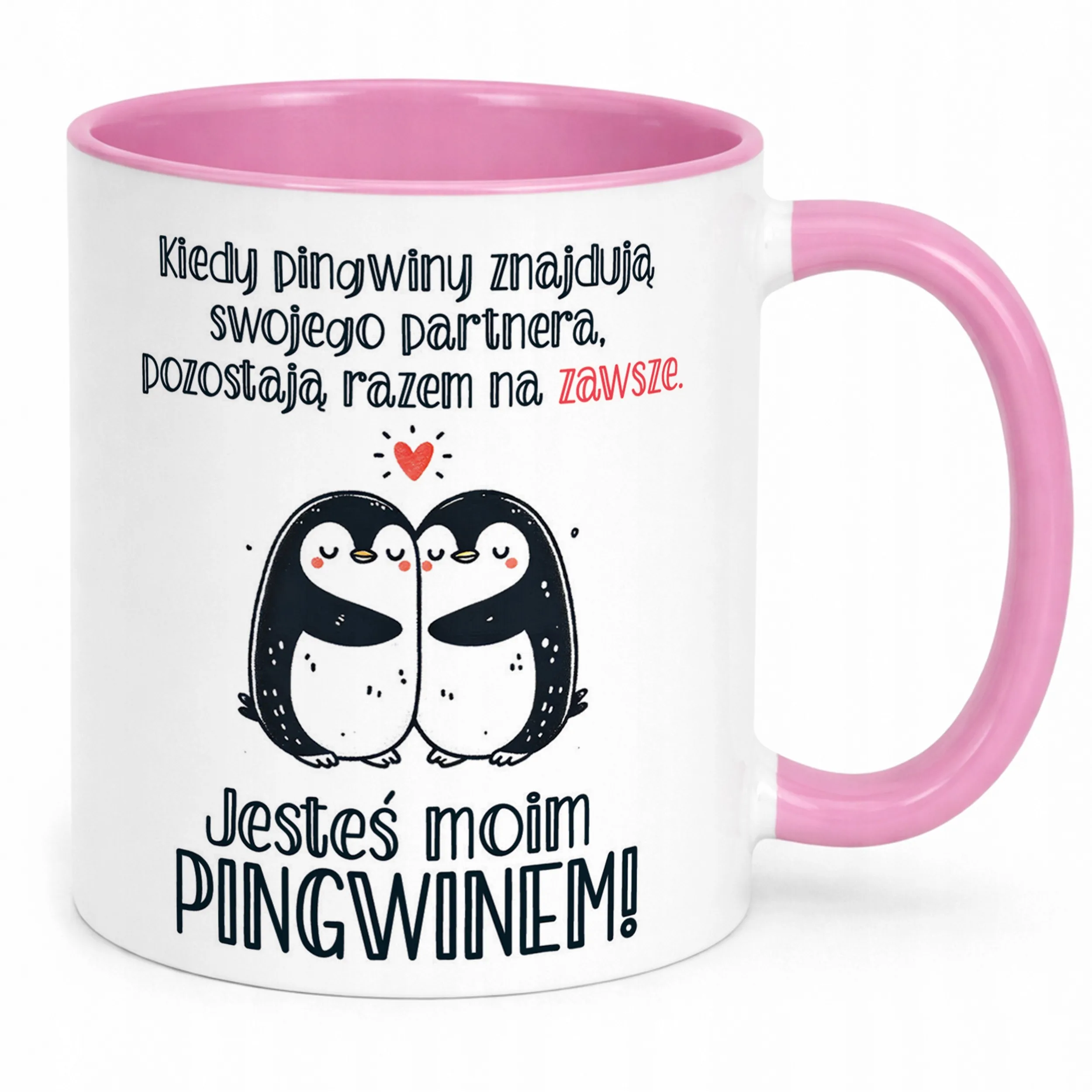Kubek Różowy Walentynki Miłość Prezent Upominek Dla Drugiej Połowy