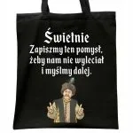Torba bawełniana czarna na zakupy 1670 Zapiszmy Ten Pomysł I Myślmy Dalej