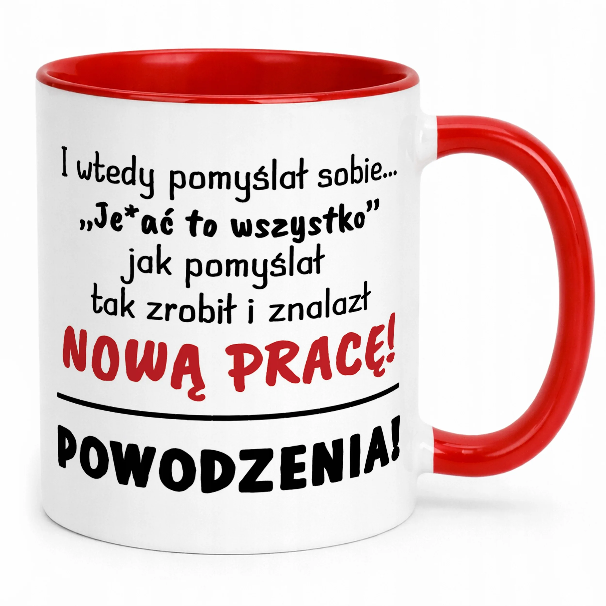 Kubek Czerwony Na Pożegnanie Odejście z Pracy Zabawny Prezent