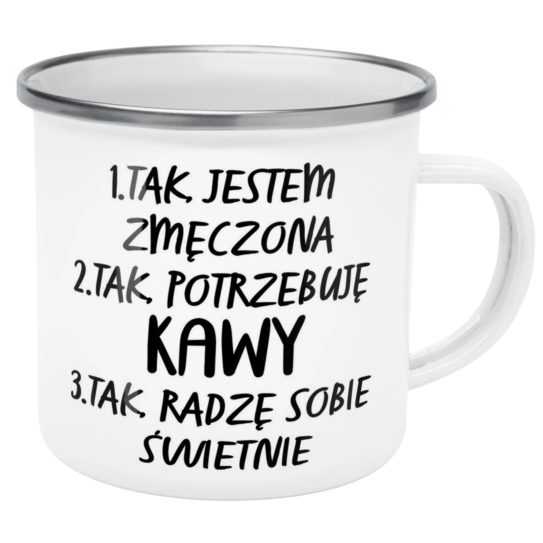 Emaliowany Kubek Garnuszek Dzień Kobiet Dla Kobiety Prezent Upominek