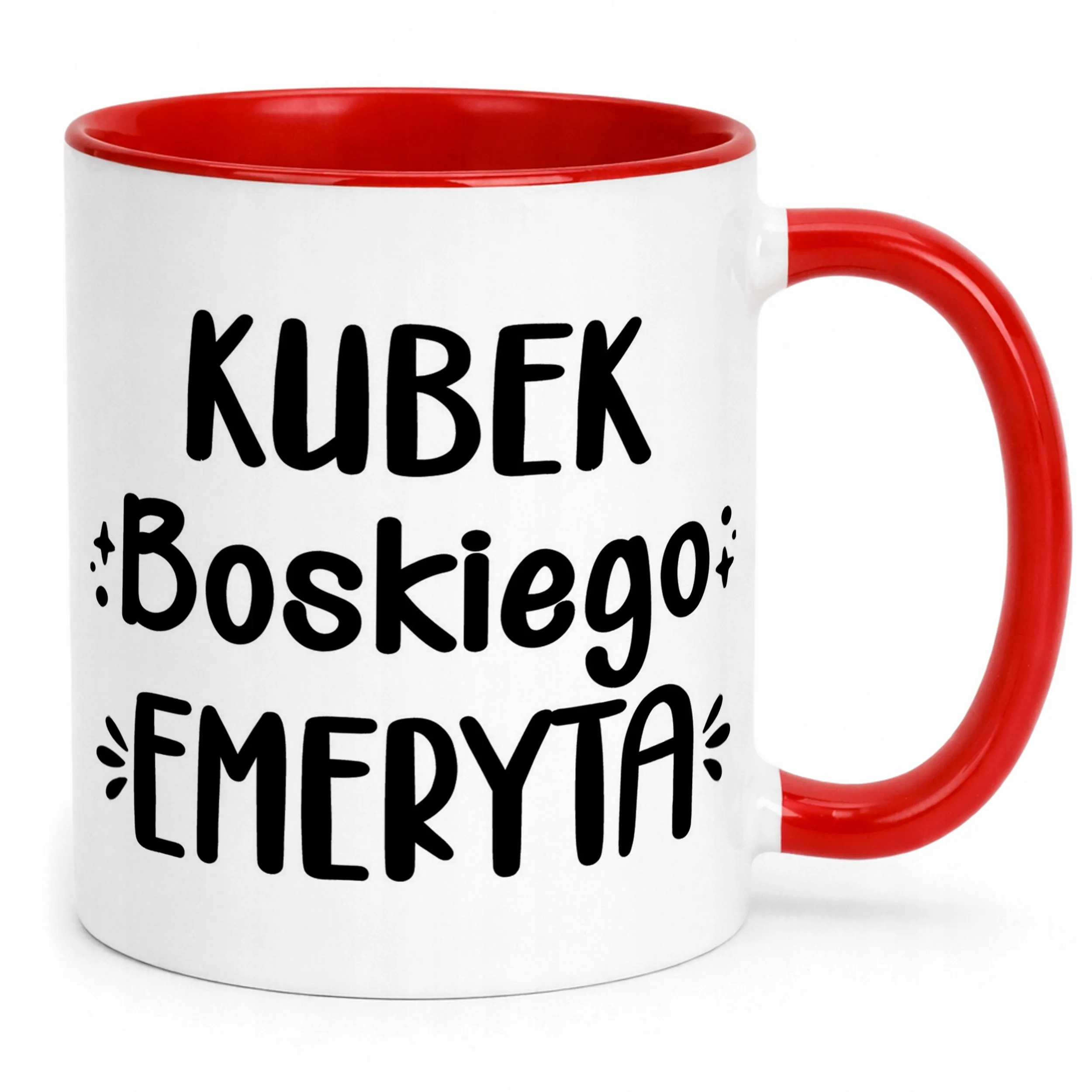 Kubek Czerwony z okazji Emerytury Dla Emeryta Prezent Upominek