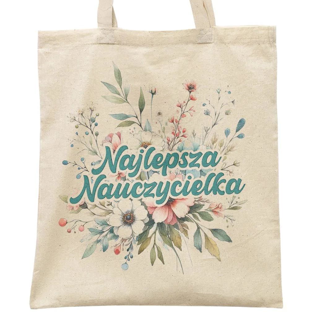 Torba bawełniana Dzień Nauczyciela Najlepsza Nauczycielka Prezent Upominek