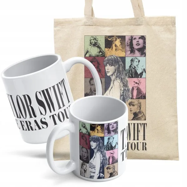 Zestaw torba bawełniana na zakupy + kubek Taylor Swift The Eras Tour