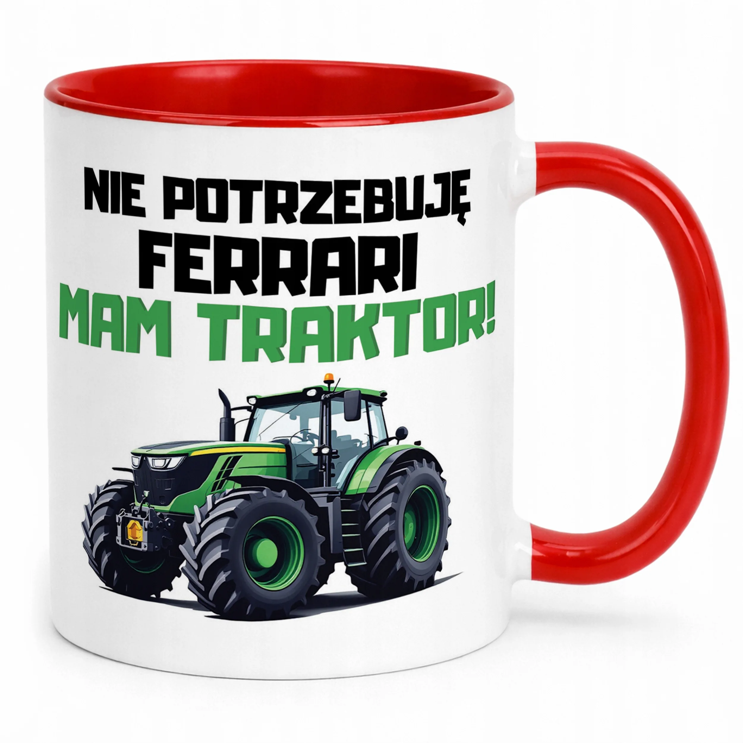 Kubek Czerwony Rolnik Dla Rolnika Traktor Zabawny Prezent Upominek