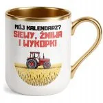 Kubek Premium Złoty Rolnik Dla Rolnika Traktor Zabawny Prezent