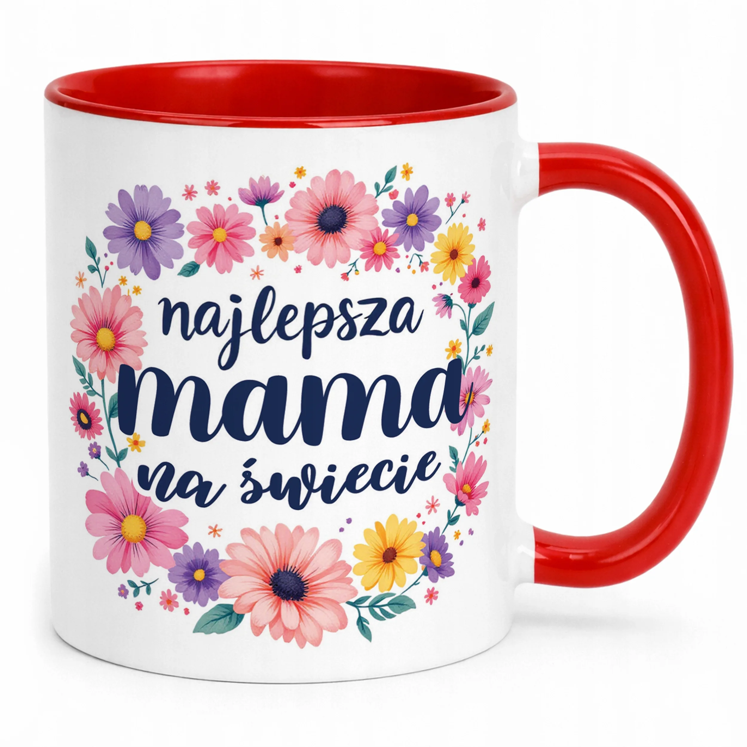 Kubek Czerwony Dzień Matki Dla Mamy Prezent Najlepsza Mama na Świecie