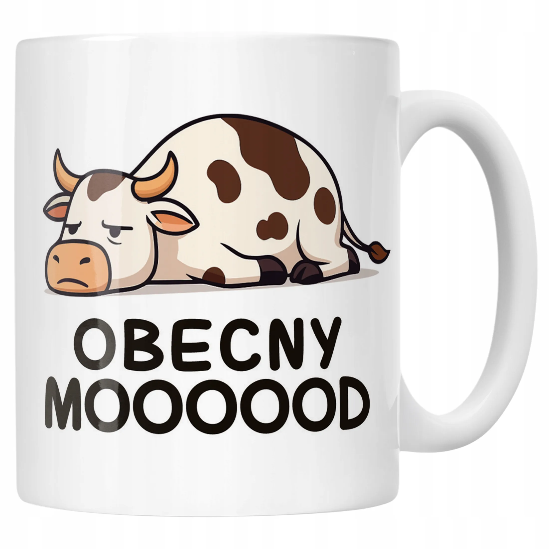 Kubek ceramiczny Obecny Mooood Śmieszny Zabawny Prezent