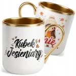 Kubek Premium Złoty Personalizowany Jesienny Jesieniara Prezent