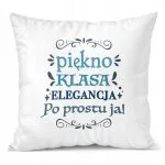 Poduszka 38x38cm Dzień Kobiet Prezent Dla Kobiety Piękno Klasa Elegancja