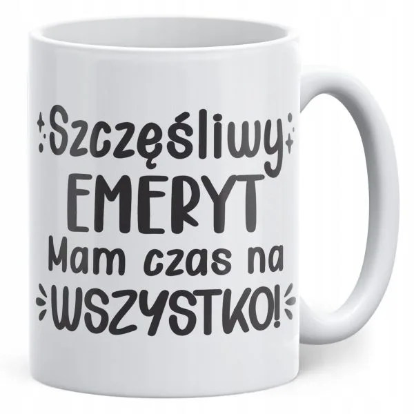 Kubek ceramiczny z okazji Emerytury Dla Emeryta Prezent Upominek