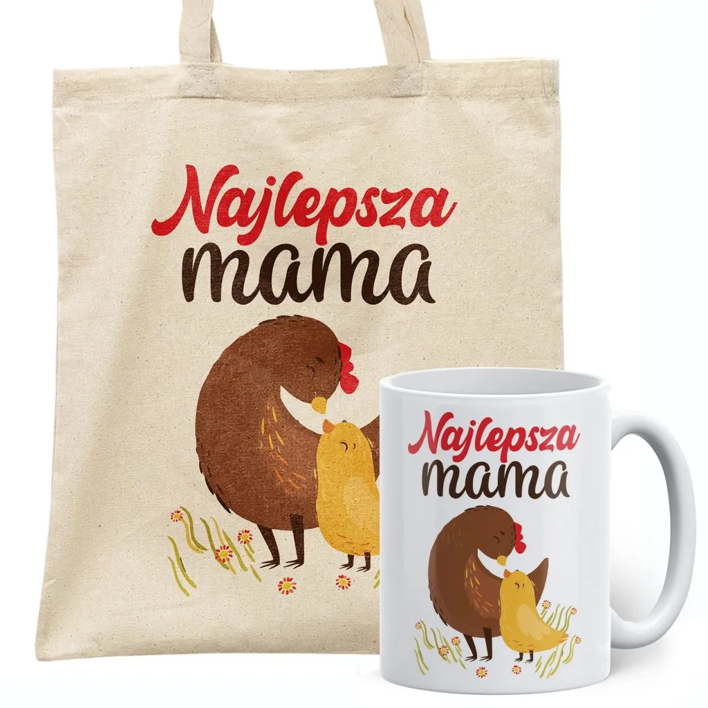 Zestaw Kubek + Torba Dzień Matki Dla Mamy Prezent Upominek