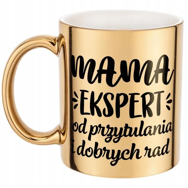 Złoty Kubek ceramiczny Dzień Matki Dla Mamy Upominek Mama Ekspert