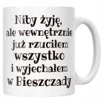 Kubek ceramiczny Niby Żyje Ale Wewnętrznie Śmieszny Zabawny Prezent