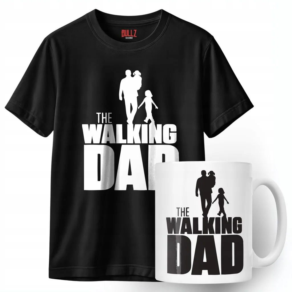 Zestaw Kubek + Koszulka Dzień Ojca Dla Taty The Walking Dad Prezent