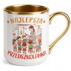 Kubki premium białe ze złotym rantem