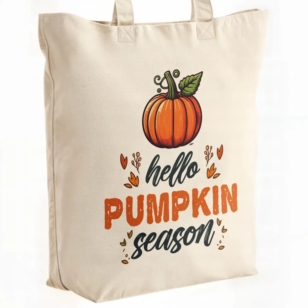 Torba bawełniana premium Jesień Hello Pumpkin Dynia Prezent