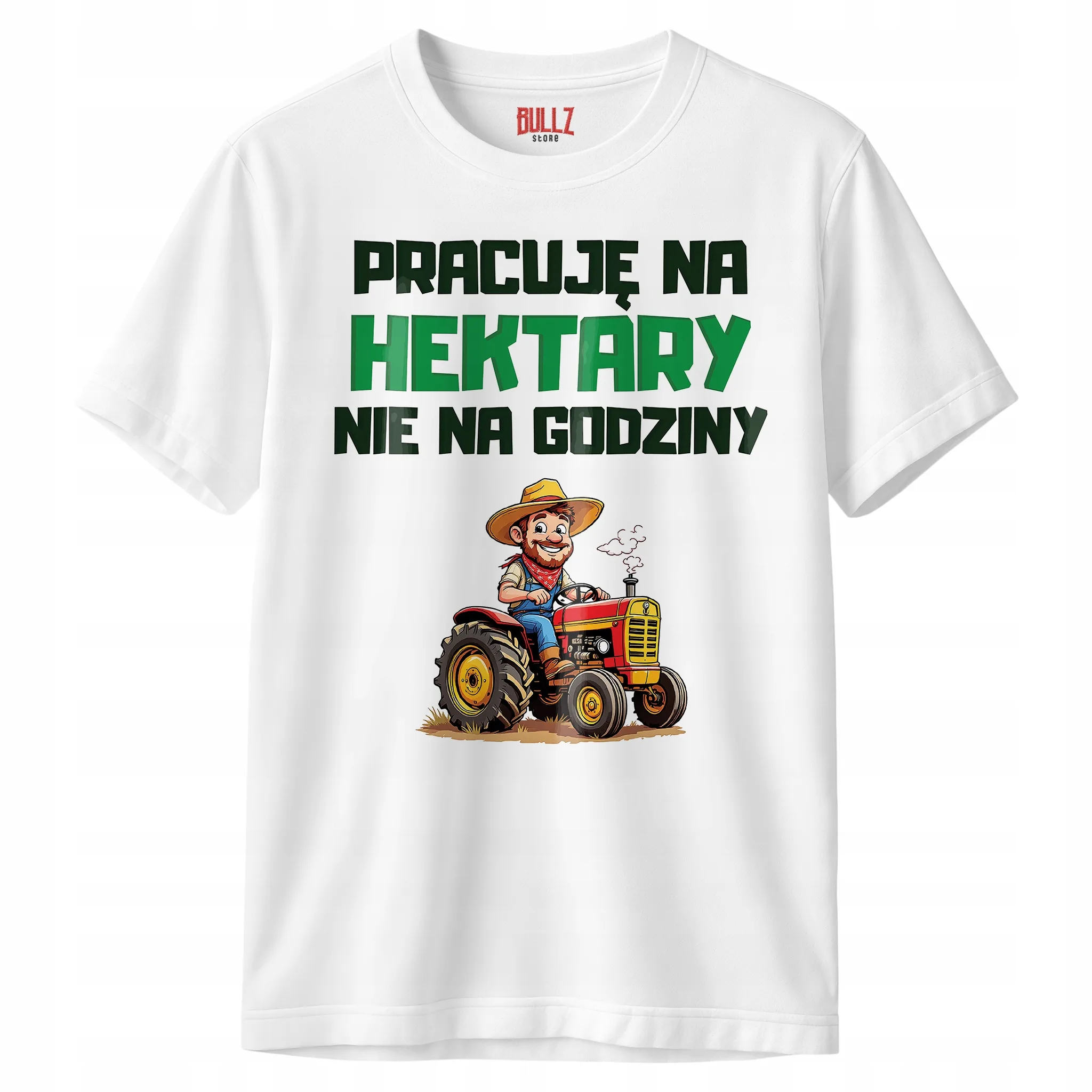 Koszulka biała męska Dla Rolnika Zabawny Prezent Upominek