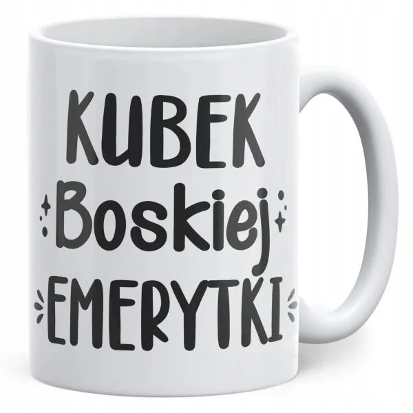 Kubek ceramiczny z okazji Emerytury Dla Emerytki Prezent Upominek