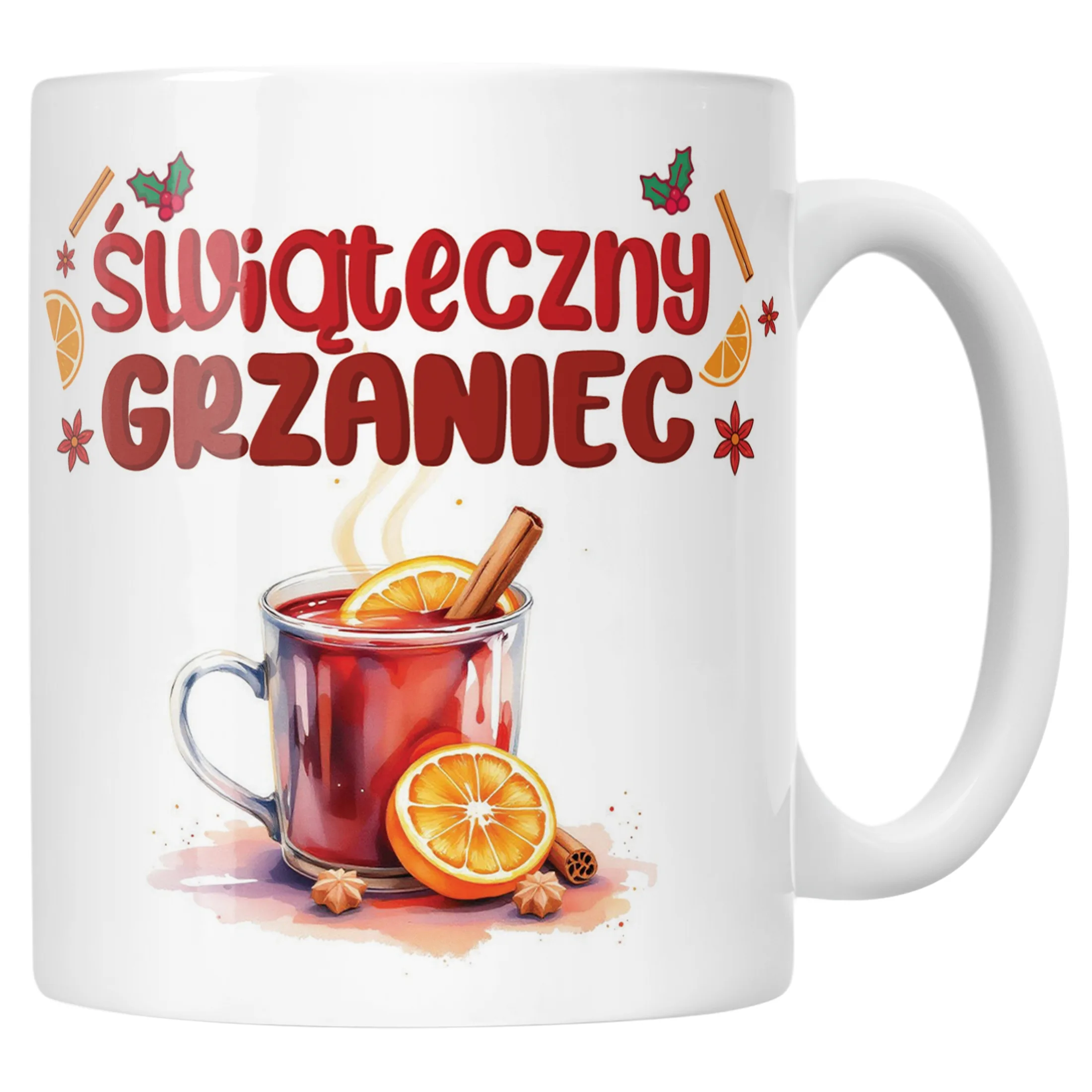 Kubek Ceramiczny Świąteczny Grzaniec Boże Narodzenie Prezent