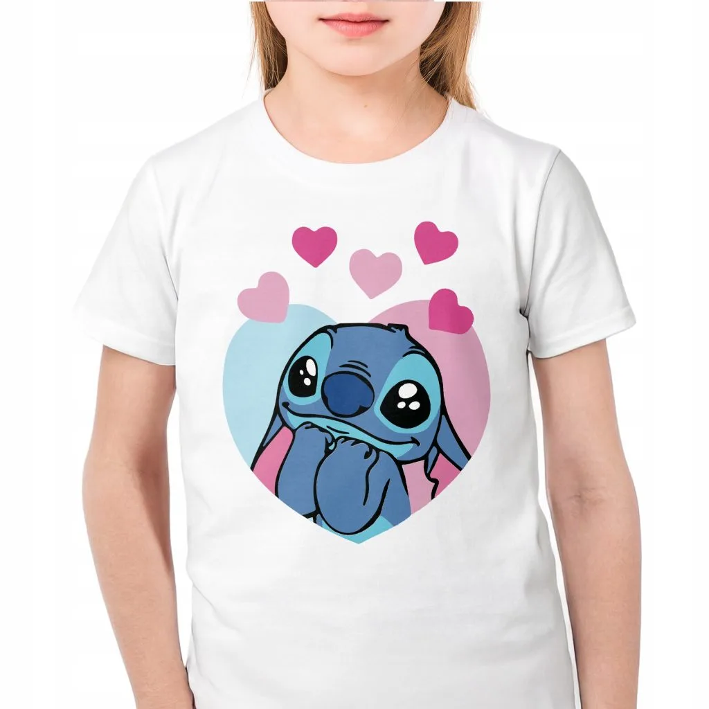 Koszulka biała dziecięca Stitch Lilo i Stich Dla Fanów