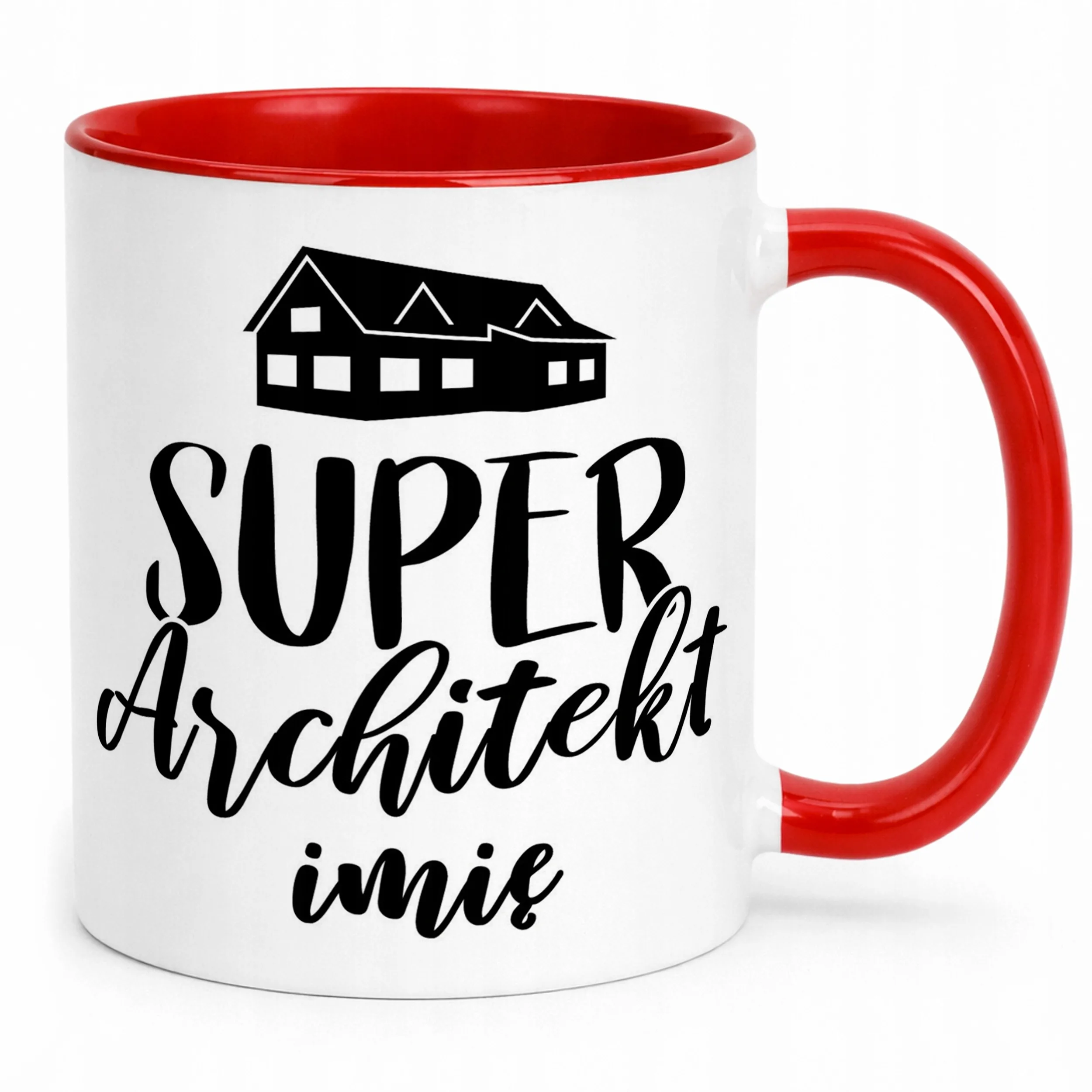 Kubek Czerwony Personalizowany Super Architekt Prezent Upominek