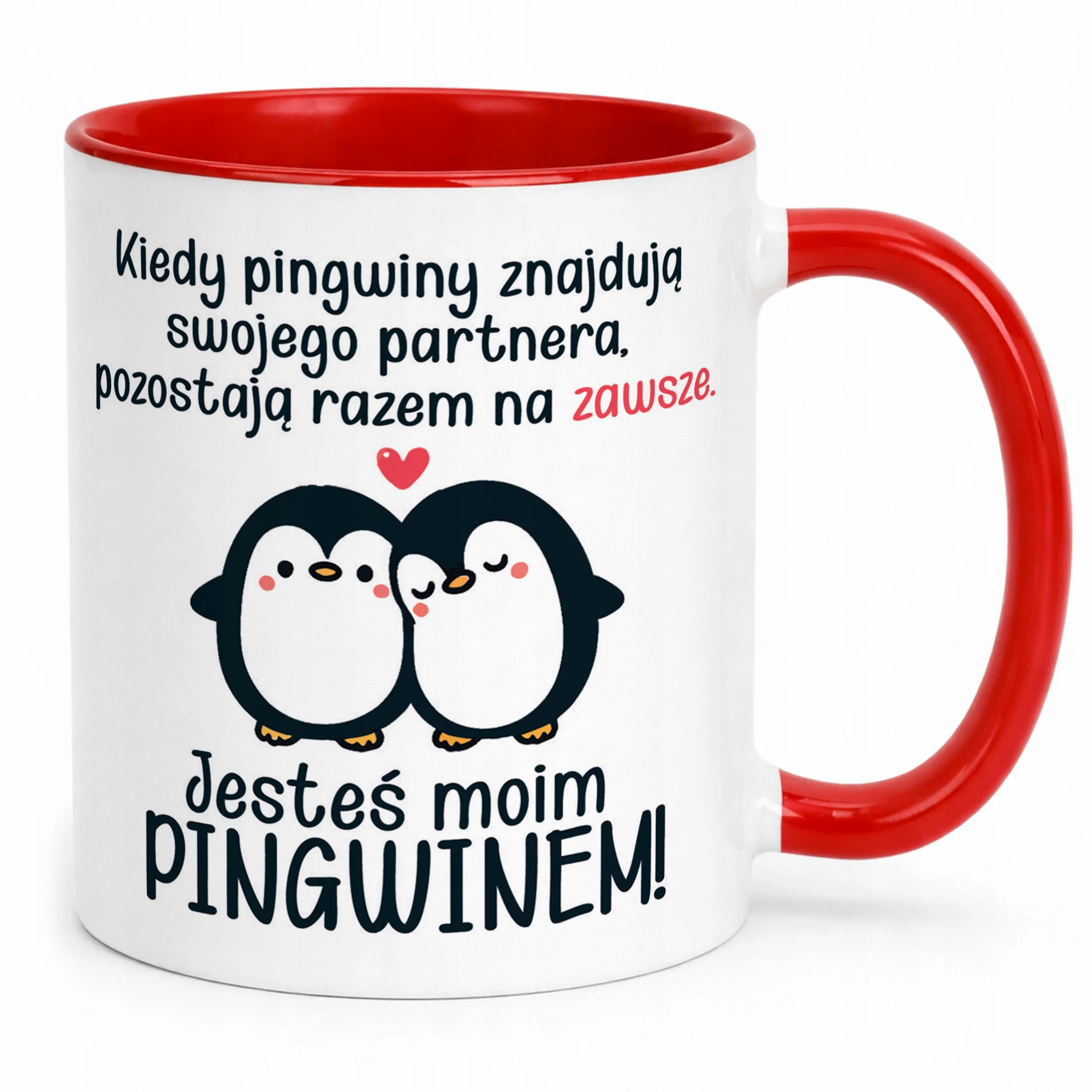 Kubek Czerwony Walentynki Miłość Prezent Upominek Dla Drugiej Połowy
