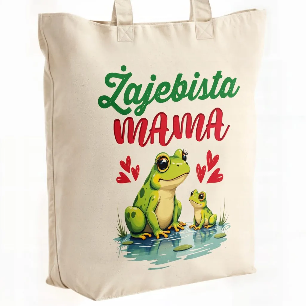 Torba bawełniana premium na zakupy Dzień Matki Prezent Żajebista Mama
