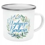 Emaliowany Kubek Garnuszek 300 ml Dzień Babci Prezent Najlepsza Babcia