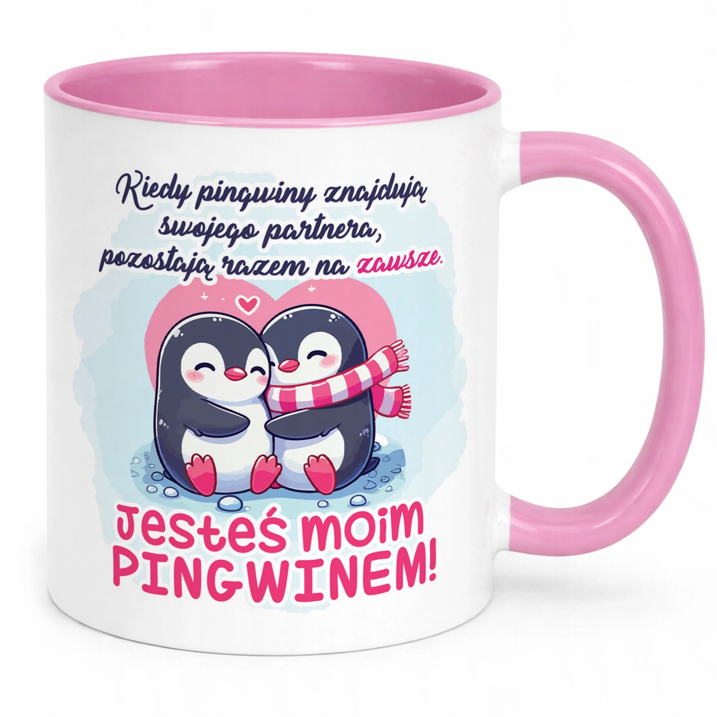 Kubek Różowy Walentynki Miłość Prezent Upominek Dla Drugiej Połowy