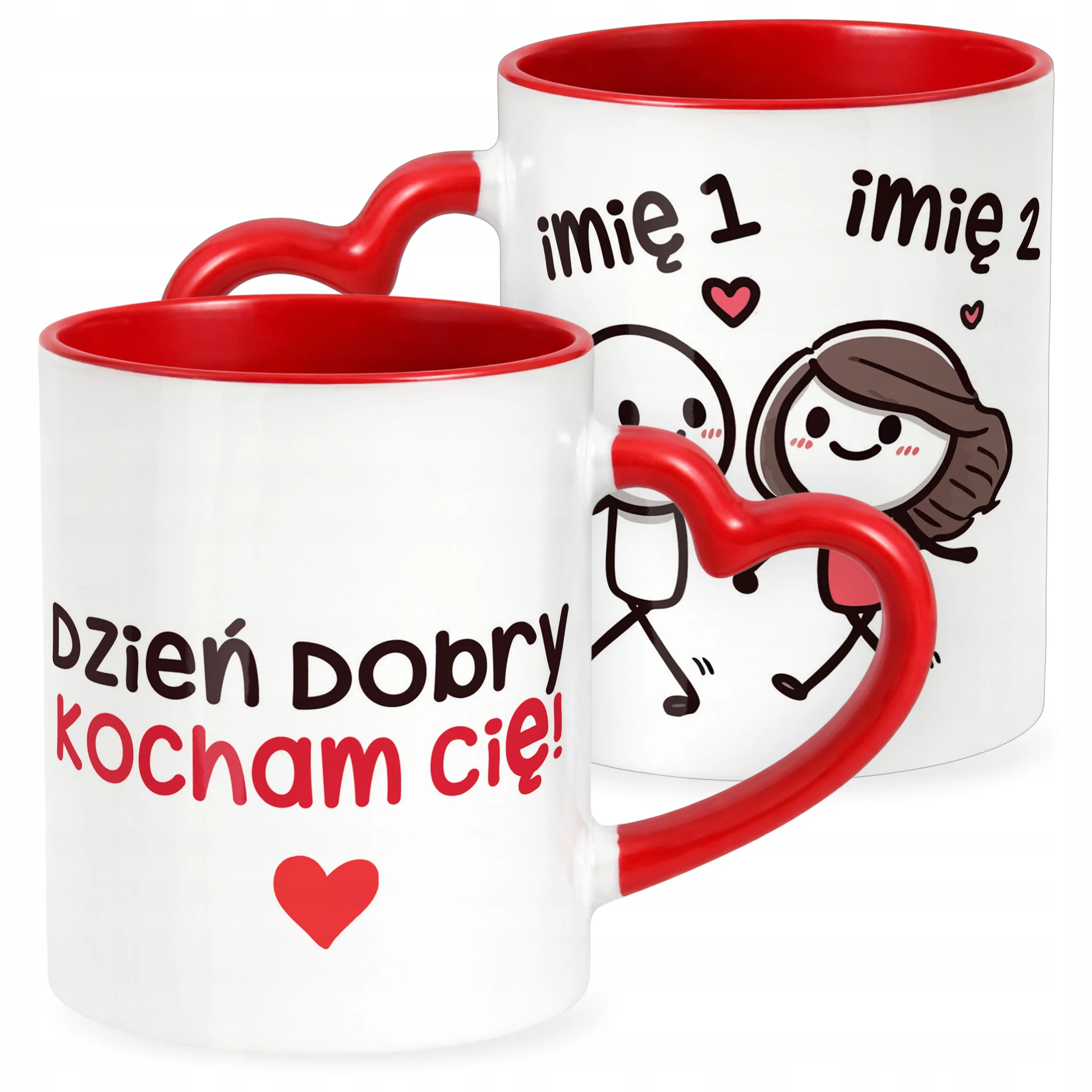 Kubek Walentynkowy Personalizowany Serce Walentynki Prezent Upominek