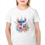 Koszulka biała dziecięca Stitch Lilo i Stich Dla Fanów Bajki