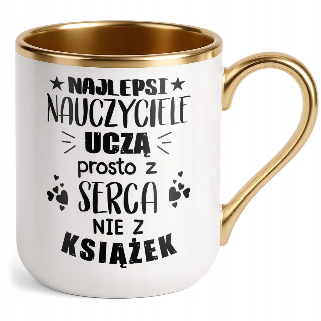 Kubek Premium Złoty Dzień Nauczyciela Dla Nauczyciela Prezent