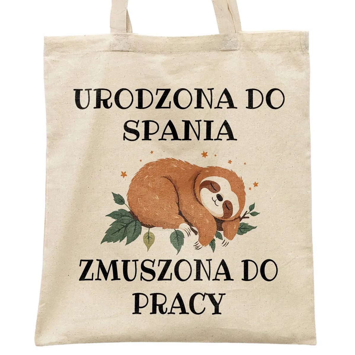 Torba bawełniana na zakupy Urodzona Do Spania Zabawny Prezent