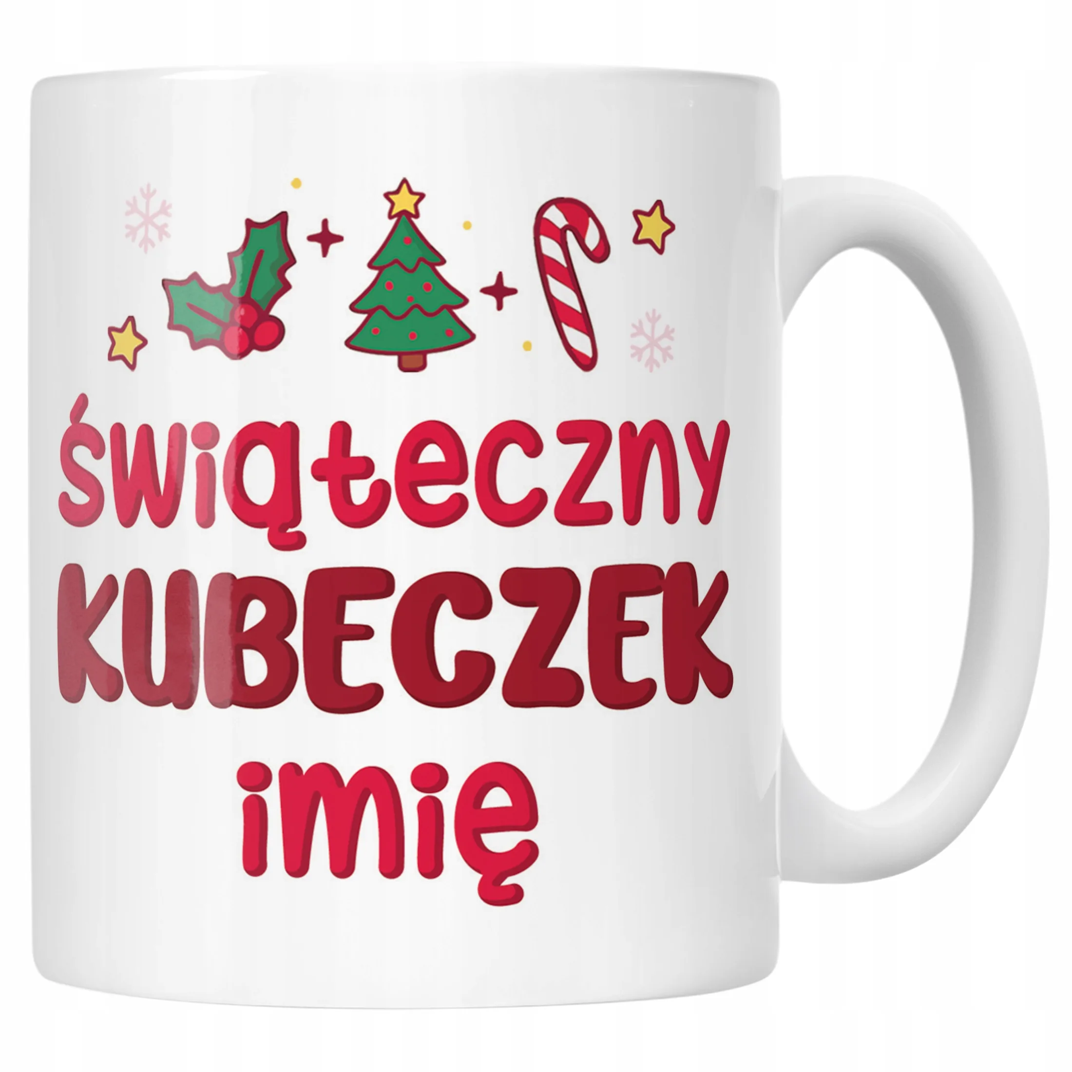 Kubek Ceramiczny Personalizowany Świąteczny Boże Narodzenie Prezent