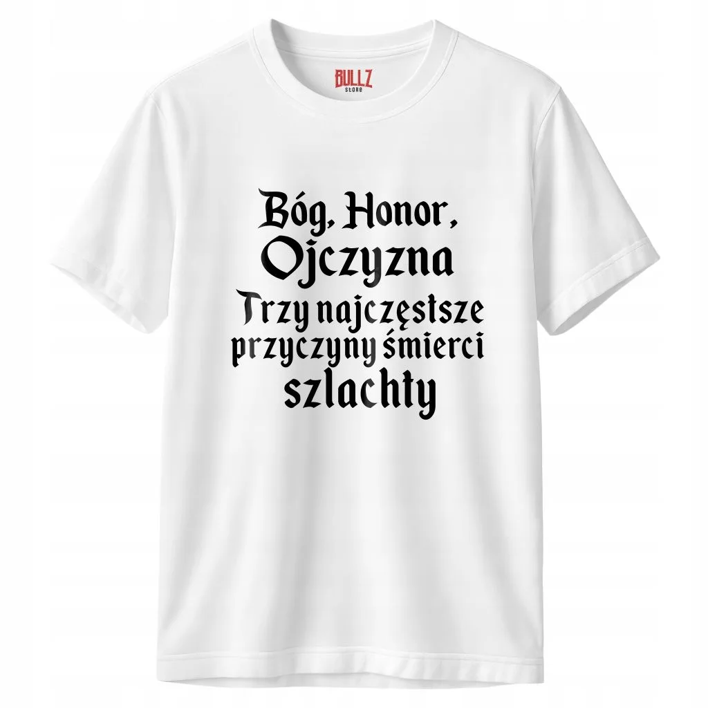 Koszulka biała męska 1670 Bóg Honor Ojczyzna r. 3XL