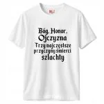 Koszulka biała męska 1670 Bóg Honor Ojczyzna r. 3XL
