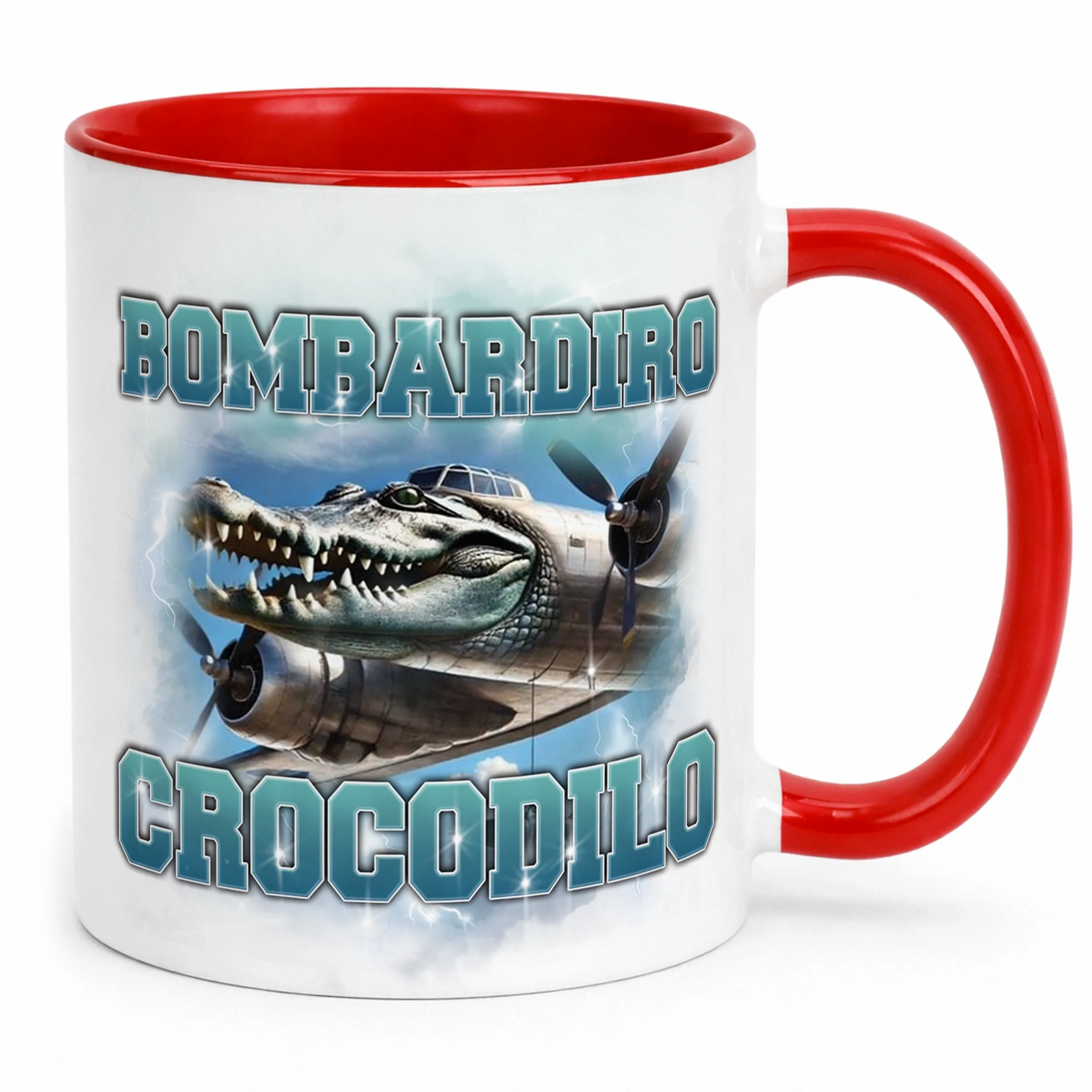 Kubek ceramiczny BRAINROT Bombardiro Crocodilo Memy Zabawny TikTok Viral