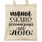 Torba bawełniana na zakupy Dzień Matki Dla Mamy Prezent Mama Skarb