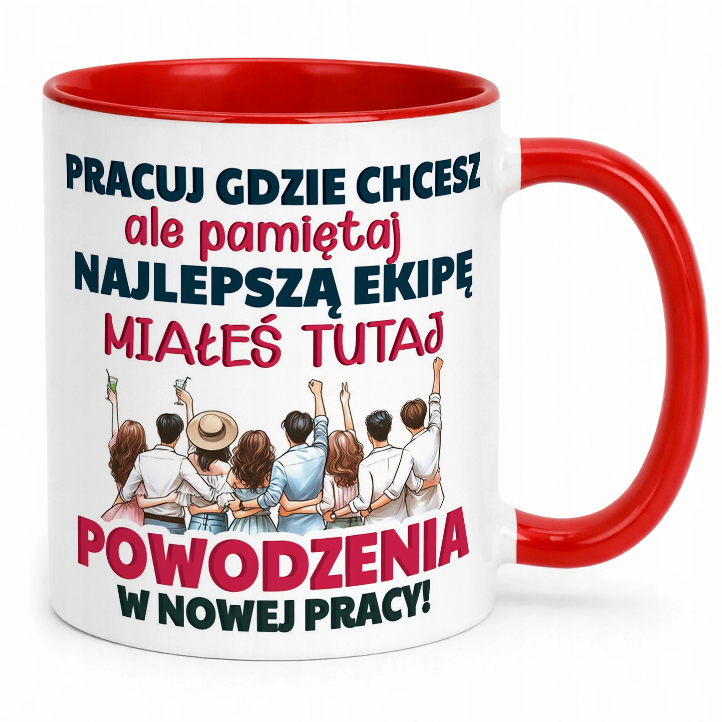Kubek Czerwony Pożeganie Odejście z Pracy Dla Kolegi Koleżanki Prezent