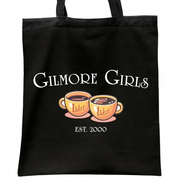 Torba bawełniana czarna na zakupy Gilmore Girls Dla Fanów Prezent