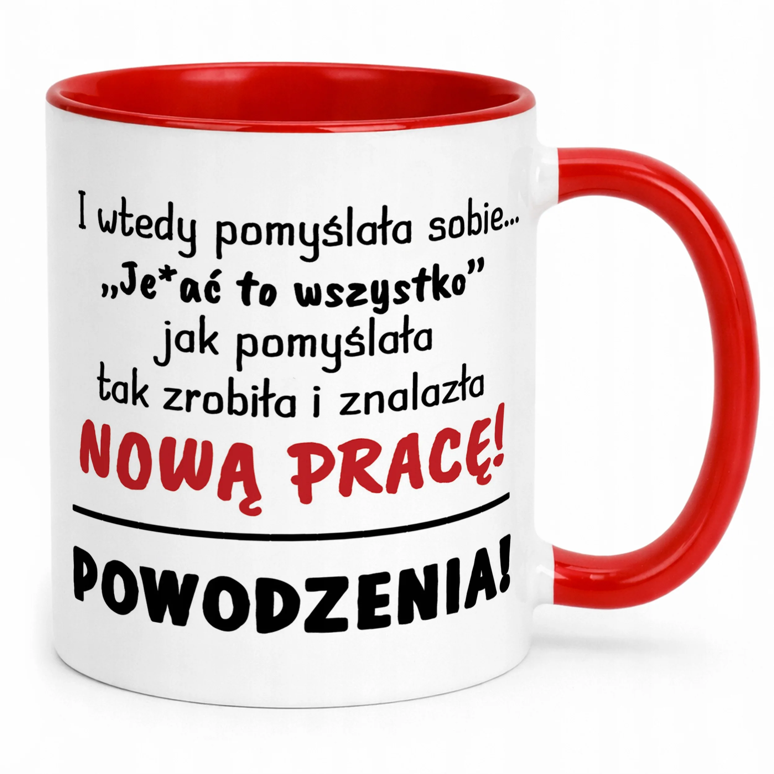 Kubek Czerwony Na Pożegnanie Odejście z Pracy Zabawny Prezent
