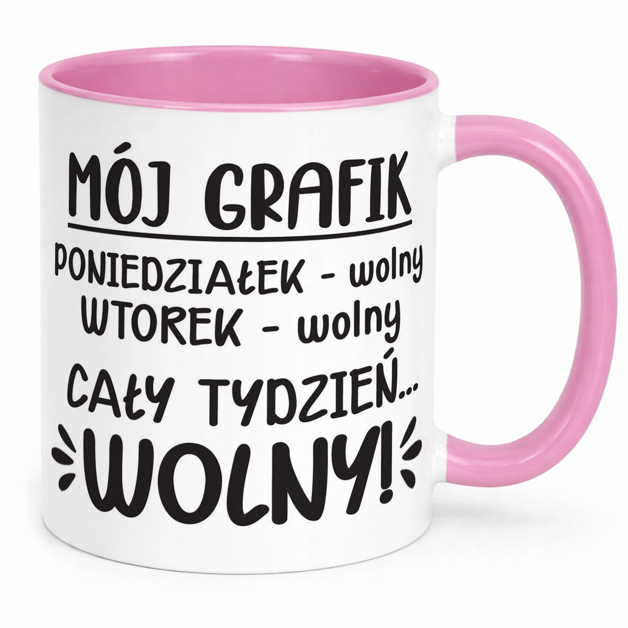 Kubek Różowy z okazji Emerytury Dla Emeryta Emerytki Prezent Upominek