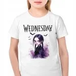 Koszulka biała dziecięca Nevermore Wednesday Dla Fanów Serialu