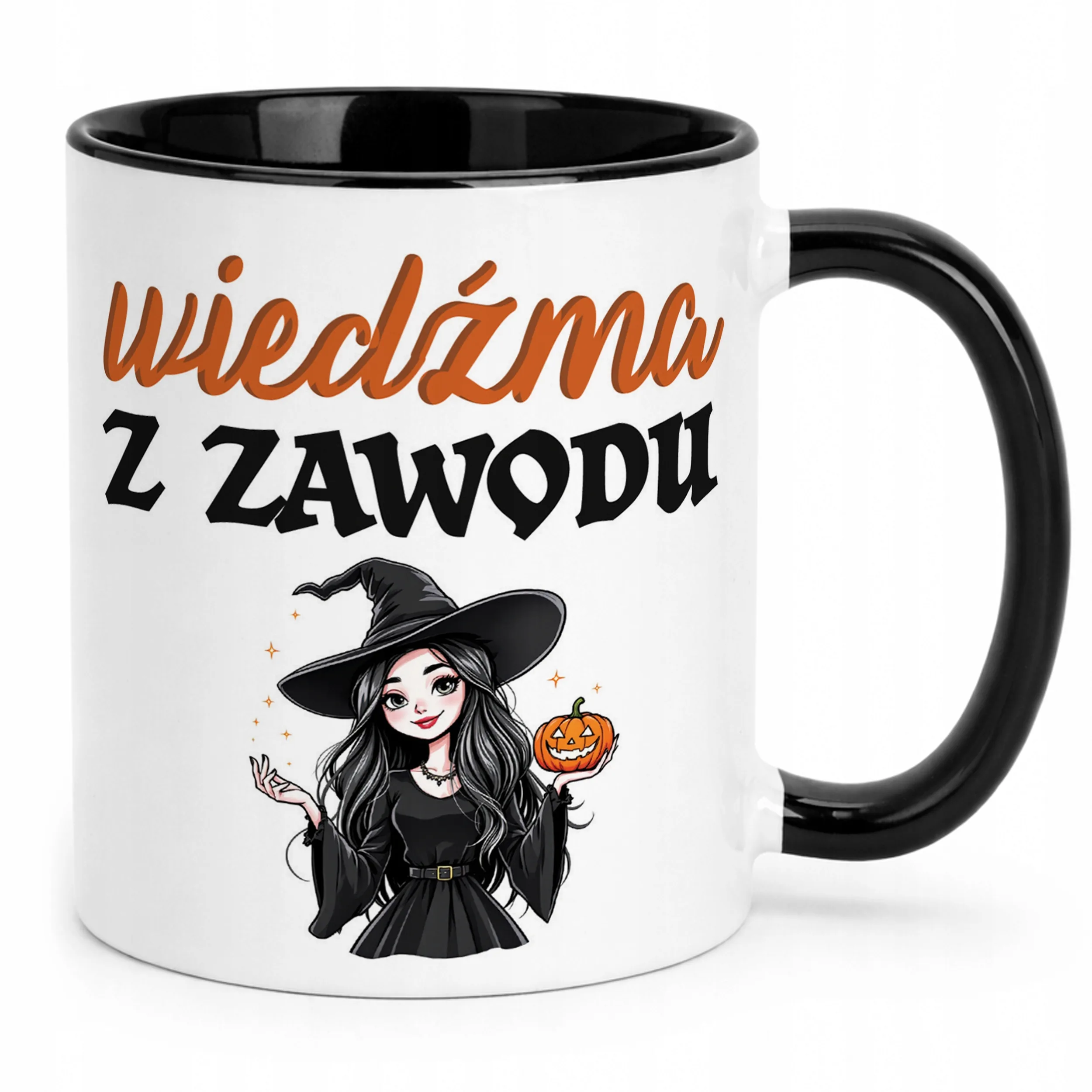 Kubek Czarny Halloween Wiedźma Z Zawodu Dla Kobiety Prezent Upominek